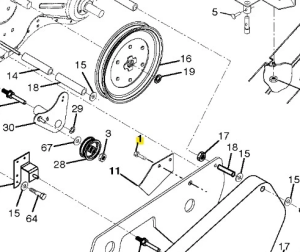 Wkręt sześciokątny z podkładką samogwintujący kultywatora TR 530 Husqvarna