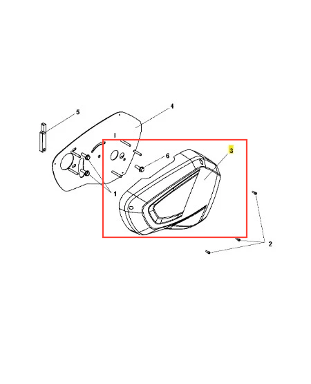 Osłona kultywatora TR 348 Husqvarna w kształcie ergonomicznym, wykonana z tworzywa sztucznego. Widoczna z boku, ozdobiona kilkoma liniami, z wbudowanymi otworami montażowymi. Jasnoszary kolor, przeznaczona do ochrony mechanizmu kultywatora.