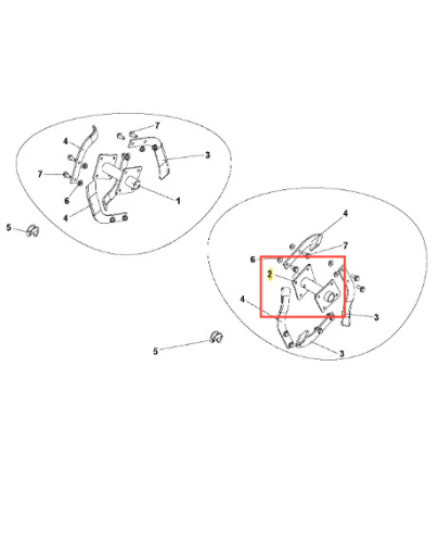 Ząb kultywatora TR 348 Husqvarna, metalowy element, w kolorze szarym, o prostym, stalowym kształcie. Widoczny fragment z numeracją 2, przedstawiający mocowanie. Elementy montażowe widoczne obok, na białym tle, w ułożeniu leżącym.