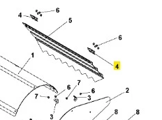 Zawias kultywatora TR 348 Husqvarna
