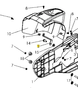 Wspornik kultywatora TF 435P Husqvarna