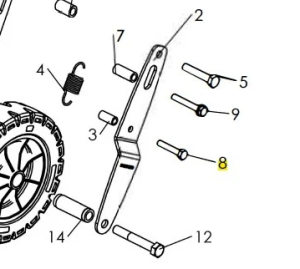 Śruba kultywatora TF 435P Husqvarna