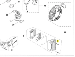 Śruba kultywatora TF 120 Husqvarna