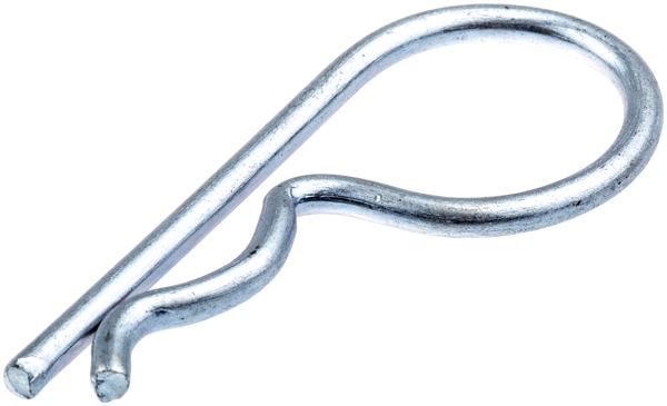 Metalowa zawleczka do kosiarki Husqvarna GX 560, srebrzysta, z podwójnym zagięciem, na neutralnym tle, wyraźnie ukazująca element mocujący.