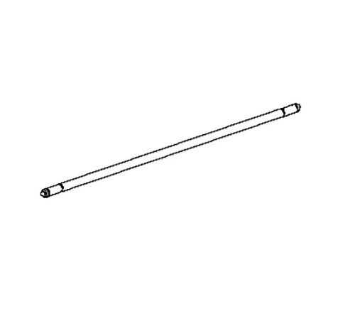 Drążek kosiarki LC 141C Husqvarna, metalowy, prosty, o długości około 1 metra, z końcówkami do mocowania, w kolorze srebrnym. Ujęcie frontalne, drążek leży na jednolitym tle, idealny do zastosowania w kosiarkach marki Husqvarna.