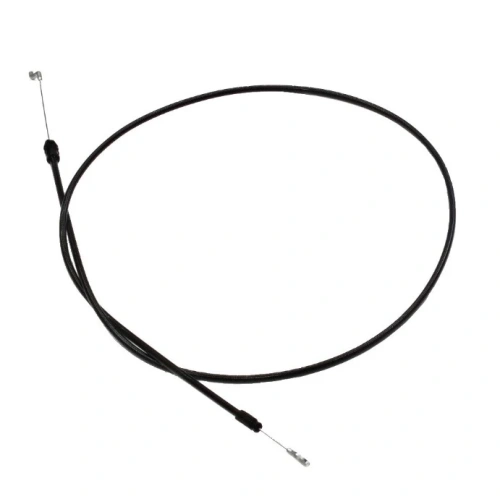 Linka kosiarki GX 560 Husqvarna w kolorze czarnym, wykonana z metalu, o gładkiej fakturze. Ujęcie frontalne, w pozycji leżącej. Widoczne elementy mocujące na końcach linki. Tło białe, co podkreśla szczegóły produktu.