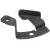 Wspornik kosiarki LC 356 AWD Husqvarna w kolorze czarnym, wykonany z metalu. Został uchwycony z góry, ukazując dwa otwory montażowe. Element ma ergonomiczny kształt, z wyraźnym konturem, dedykowany do mocowania części kosiarki.