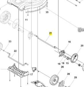 Oś koła kosiarki LC 253S Husqvarna
