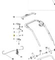 Przekaźnik kosiarki LC 141C Husqvarna w poziomie, biały metal z mocowaniami, gładkie krawędzie, funkcjonalna, prosta konstrukcja, widoczne duże detale techniczne.