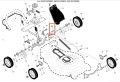 Śruba 39, montowana w kosiarkach Husqvarna LC 153S, wykonana z metalu, posiada gwint na całej długości. Widoczna z boku, w pozycji poziomej, na tle schematu montażowego z innymi elementami. Znajduje się blisko mocowania wału.