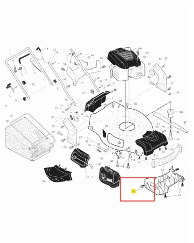 Śruba kosiarki LC 356V Husqvarna, metalowa, w kolorze srebrnym, z gładką powierzchnią. Widok w zbliżeniu na detal, leżąca na białym tle, zwrócona do góry. Element o standardowych wymiarach, widoczne oznaczenie modelu.