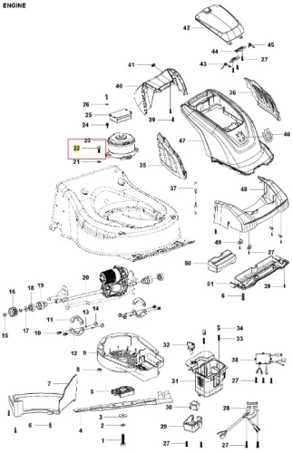 Śruba do kosiarki LC 141iV Husqvarna, metaliczna, w kolorze srebrnym, o cylindrycznym kształcie. Ujęcie poziome z boku, każdy szczegół wyraźnie widoczny. Widoczne są oznaczenia numeru katalogowego. Tło białe, spokojne, co podkreśla produkt.