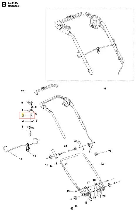 Śruba kosiarki LC 141C Husqvarna, metalowa, o cylindrycznym kształcie, w kolorze szarym. Widok z boku, w pozycji leżącej. W szczególności uwypuklona główka śruby. Widoczne oznaczenie numeru części. Tło proste, białe.
