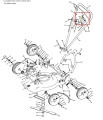 Metalowa, okrągła podkładka do kosiarki WB 48S Husqvarna z otworami montażowymi, widoczna na jasnym tle z elementami mocującymi. Idealna do wymiany w urządzeniach ogrodniczych.