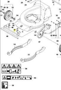 Drążek kosiarki WC 48S e Husqvarna