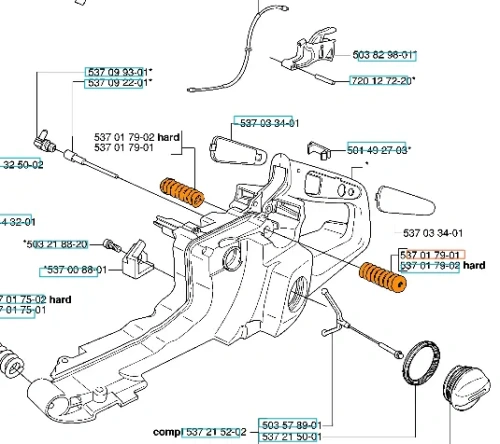Amortyzator-pilarki-Husqvarna-385-390XP-schemat