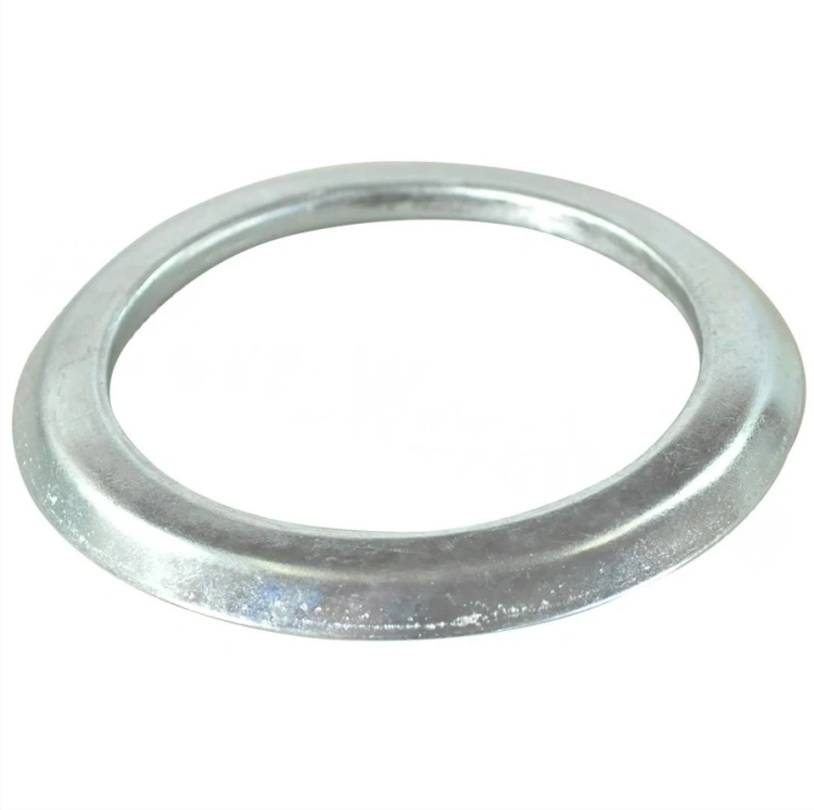 Uszczelka pierścień v-ring Z560X Husqvarna, metaliczny, okrągły kształt, z wyraźnie widoczną krawędzią. Ujęcie z boku na jednolitym tle, ukazuje detal bez żadnych dodatkowych akcesoriów czy oznaczeń.