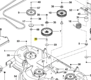 Tulejka kosiarki o zerowym promieniu skrętu PZ 29D Husqvarna