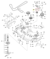 Tulejka kosiarki PZ 29D Husqvarna, metalowa, srebrna, cylindryczna z rowkami spiralnymi. Przedstawiona frontalnie na przezroczystym tle, element regulowanego mocowania w kosiarkach.