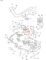 Tulejka kosiarki o zerowym promieniu skrętu Z560X Husqvarna, metalowa, okrągła, w kolorze szarym, umieszczona w centrum diagramu, z oznaczeniem numeru 15. Ujęcie frontalne, pokazujące detal montażowy w kontekście zestawu części kosiarki.