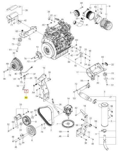 Pierścień do kosiarki o zerowym promieniu skrętu PZ 29 Husqvarna, biały, wykonany z trwałego materiału, o okrągłym kształcie. Widoczny z boku, pod kątem, z detalami mocowania. Tło proste, białe, dla lepszej widoczności produktu.