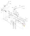 Śruba kosiarki Husqvarna PZ 29, czarna, metalowa, z płaską główką i gwintem, widoczna z boku, z numerami części na diagramie, do mocowania w sprzęcie ogrodowym.
