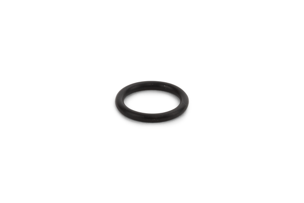 O-ring robota koszącego CEORA 544 EPOS Husqvarna w kolorze czarnym, okrągły, gładki, z tworzywa sztucznego. Widok z góry, produkt leży na białym tle, bez dodatkowych elementów. Używany jako uszczelka w mechanizmie robota.