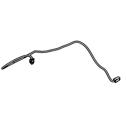 Kabel p3 LED robota koszącego CEORA 544 EPOS Husqvarna, elastyczny, w kolorze czarnym, z prostokątnym złączem na jednym końcu. Ujęcie z boku, ukazujące całkowitą długość kabla oraz kształt. Proste tło podkreśla produkt.