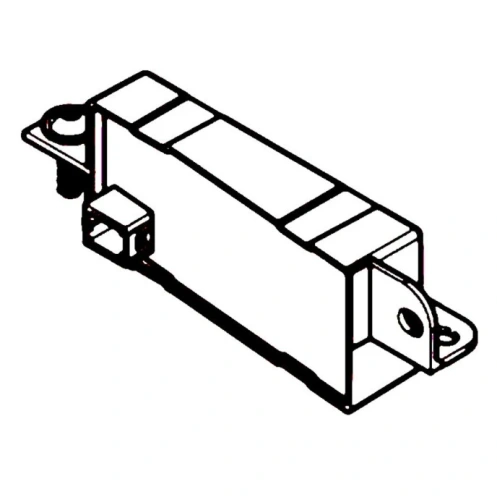 Obudowa robota koszącego CEORA 544 EPOS Husqvarna, metalowa, prostokątna, z wycięciem na mocowanie. Wyposażona w przyłącza, z logo Husqvarna na boku. Widok z góry na otwarty mechanizm. Idealna do łatwego dostępu i wymiany.