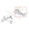 Prawa połowa uchwytu podkaszarki Husqvarna 525iLXT, szary, z widocznymi mocowaniami i wtykiem. Ergonomiczny kształt do montażu w narzędziu ogrodowym, na jednolitym tle.