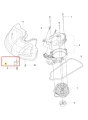 Ostrze podkaszarki 215iL Husqvarna, w kształcie prostokątnym, umieszczone na schemacie, z widocznym oznaczeniem numeru 6. Elementy metalowe w kolorze szarym, z drobnymi detalami. Otoczenie białe, minimalne, co ułatwia koncentrację na produkcie.