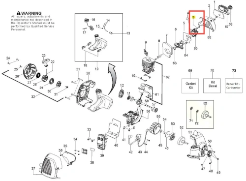 Dźwignia gazu podkaszarki Husqvarna 128LDX, w kolorze czarnym, plastikowa, z ergonomicznym uchwytem. Ujęcie z boku, zbliżenie na detal, ukazuje wyraźne oznaczenia i otwory montażowe. Produkt przedstawiony na białym tle.