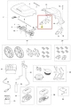 Podpórka do robota koszącego Automower 310E NERA Husqvarna, czarna, plastikowa, aerodynamiczna, z gniazdami montażowymi, stabilizująca robota, widoczna z boku na jednolitym tle.