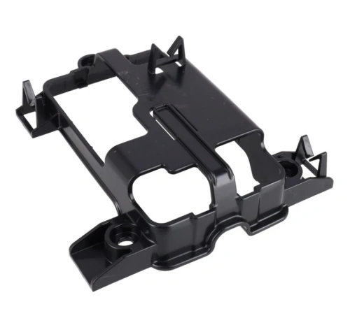 Czarny wspornik do robota koszącego AUTOMOWER 315X Husqvarna z tworzywa sztucznego, widok z góry, na jednolitym tle, z widocznymi otworami do montażu.