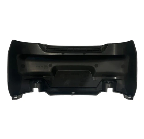 Zderzak robota koszącego Husqvarna Automower 310 Mark II w kolorze czarnym, widok z przodu. Wykonany z trwałego plastiku, z wyraźnymi otworami na mocowanie. Na powierzchni nie widoczne napisy ani logo. Produkt prezentowany na jednolitym tle.