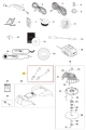 Adapter do robota koszącego Automower 305 Husqvarna z dwoma niklowanymi wtykami w układzie równoległym. Elastyczny przewód, kompaktowy kształt, idealny do łączenia komponentów systemu, na białym tle.