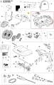 Obudowa 330x biała dla robota koszącego AUTOMOWER 430X Husqvarna, prezentująca gładką, matową powierzchnię. Widok z boku, ukazujący kształt i detale konstrukcji. Logo Husqvarna jest wyraźnie widoczne, co potwierdza autentyczność produktu.