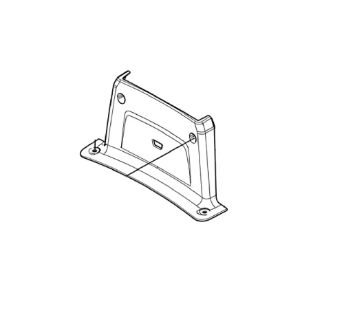 Wieża przednia robota koszącego Automower 560 EPOS Husqvarna, w kolorze szarym, z gładką teksturą. Widoczna z przodu, stojąca w pozycji pionowej. Zawiera gniazdo montażowe oraz otwory do mocowania. Brak dodatkowych detali, tło proste.