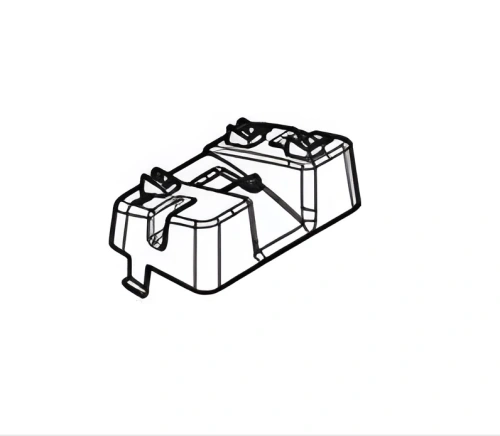 Zespół mostka robota koszącego Automower 560 EPOS Husqvarna, w kolorze czarnym, o prostokątnym kształcie. Ułożony leżąco, z widocznymi mocowaniami. Na górze dwa uchwyty. Tło neutralne, co podkreśla detal produktu.