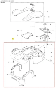 Obudowa robota koszącego Automower 320 NERA z technologią bezprzewodową Husqvarna