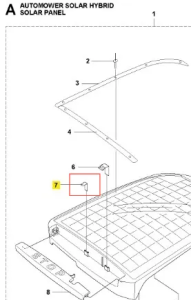 Płytka sprężynująca stopu robota koszącego Automower Solar Hybrid Husqvarna