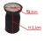 Amortyzator pilarki Husqvarna 254XP/257/357XP/365 hard w kolorze czarnym, cylindryczny kształt o średnicy 2 cm i wysokości 3,1 cm. Widoczny metalowy element na górze, nieprzezroczysty materiał, wykonany z gumy. Zbliżenie na detal produktu.
