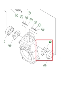 Zatrzask kątowy zagęszczarki LT 8005 lewy