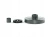 Bęben sprzęgła pilarki NAC SPS01-45 z dużym metalicznym bębnem i dwoma mniejszymi cylindrami w ciemnoszarym kolorze, gładką powierzchnią i rowkami, ułożony poziomo na białym tle.