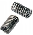 Amortyzator górny do pilarek STIHL MS171, MS181, MS211. Metalowa sprężyna o okrągłym kształcie, ciemnoszary kolor, widoczne zwoje. Dwa elementy ułożone pionowo, zbliżenie na detale. Produkt nowy, bez widocznych oznaczeń.
