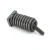 Amortyzator pilarki Husqvarna 545 550XP w kolorze czarnym, wykonany z tworzywa sztucznego, o cylindrycznym kształcie ze spiralnym wzorem. Widoczny gwint do mocowania. Produkt przedstawiony z boku na białym tle.