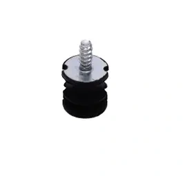 Amortyzator pilarki Husqvarna 136/137/141/142 w kolorze czarnym z metalową głowicą. Ujęcie z góry, pokazujące kształt cylindryczny. Widać zamontowany gwint, co sugeruje mocowanie. Produkt na jednolitym tle, bez dodatkowych elementów.