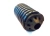 Czarny amortyzator pilarki Husqvarna z trwałego materiału, cylindryczny kształt, spiralna faktura i otwory wentylacyjne. Pasuje do modeli 340/345/350/351/353/435/440/445/450/346XP.