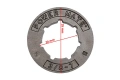 Kółko pływające 3/8-7 Husqvarna, w kolorze metalicznym, z wyraźnym napisem POWER MATE. Widok frontalny, o średnicy 35 mm i otworze o średnicy 20 mm, z wyraźnie zaznaczonymi kształtami ząbków. Brak dodatkowych akcesoriów.