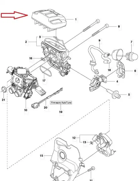 Filtr powietrza zimowy do pilarki Husqvarna 550 XP, w kolorze czarnym, o prostokątnym kształcie, umieszczony w górnej części silnika. Elementy montażowe i licznik widoczne z boku, z przeznaczeniem do oczyszczania powietrza w urządzeniu.